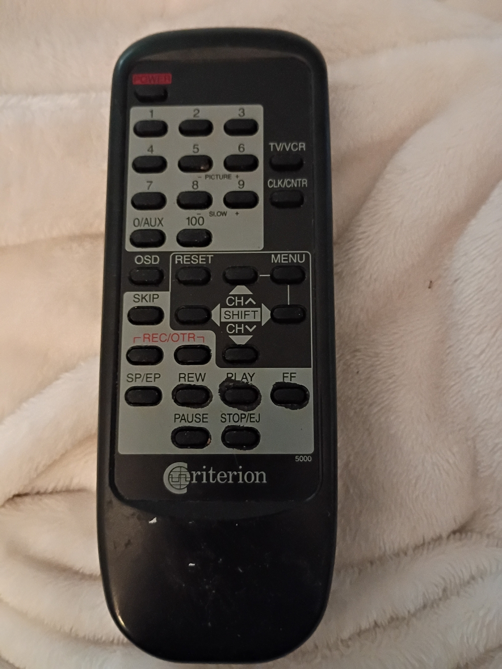 Genuine Original Criterion 5000 TV VCR Remote Control for CRI5000